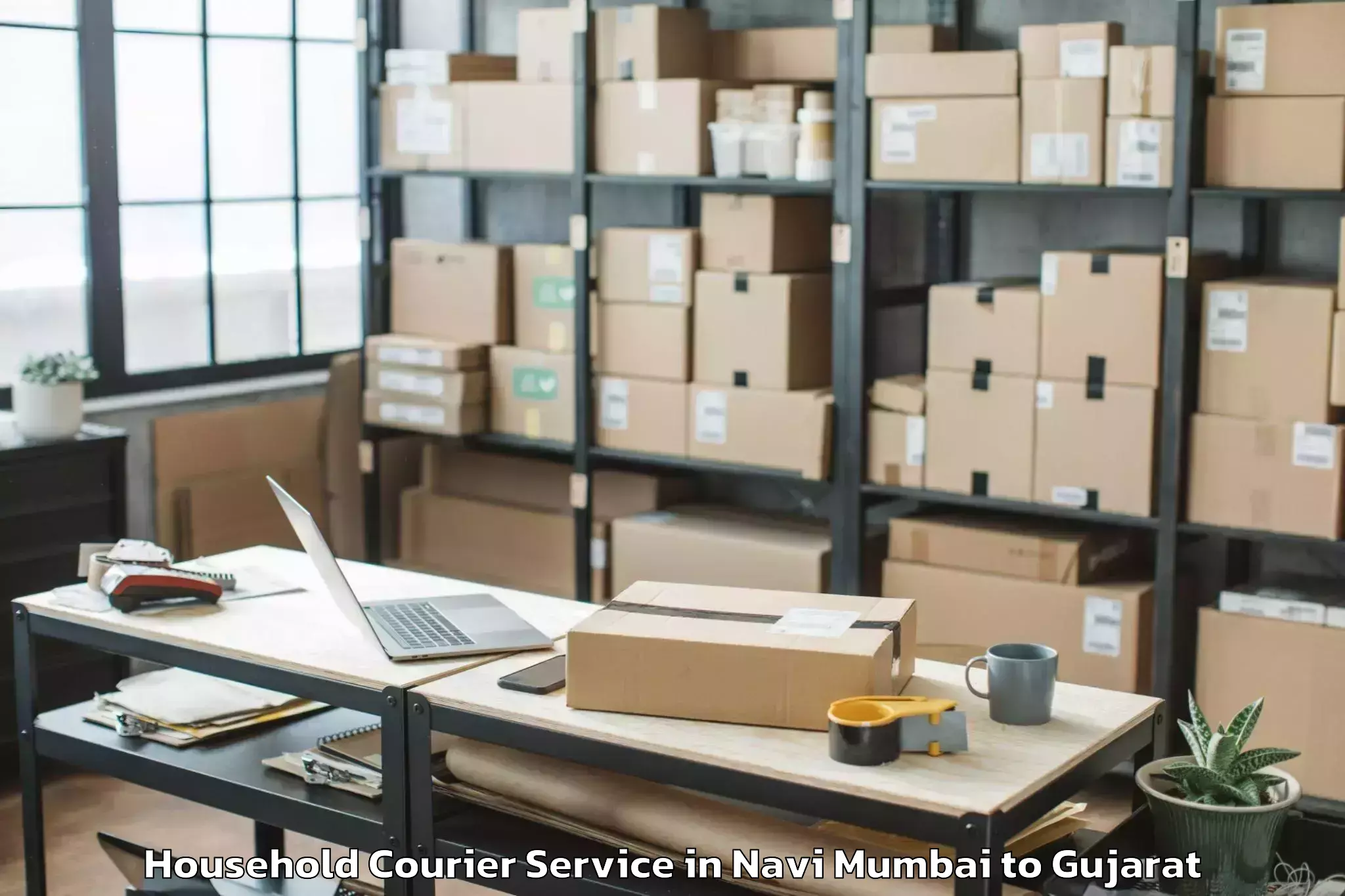 Efficient Navi Mumbai to Patan Veraval Household Courier